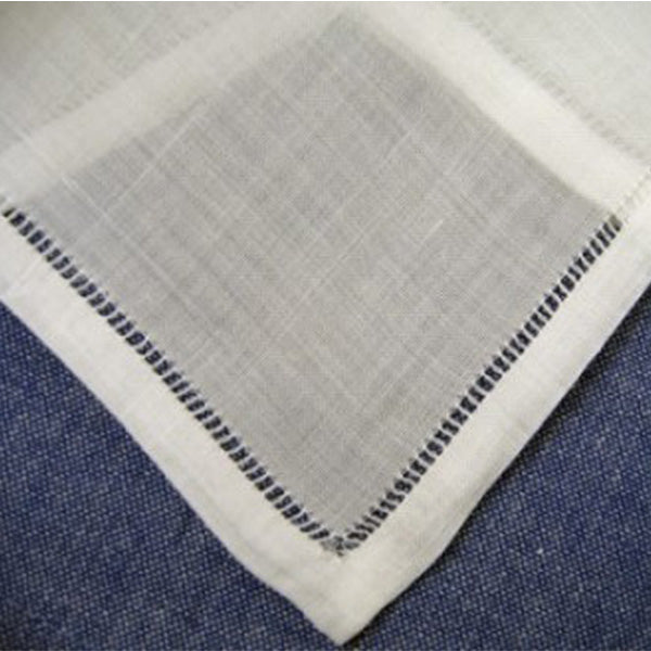 100% Linen Hemstitch Handkerchief