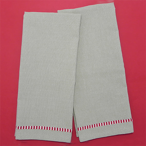 Dobby Trim Kitchen Towel - Natural