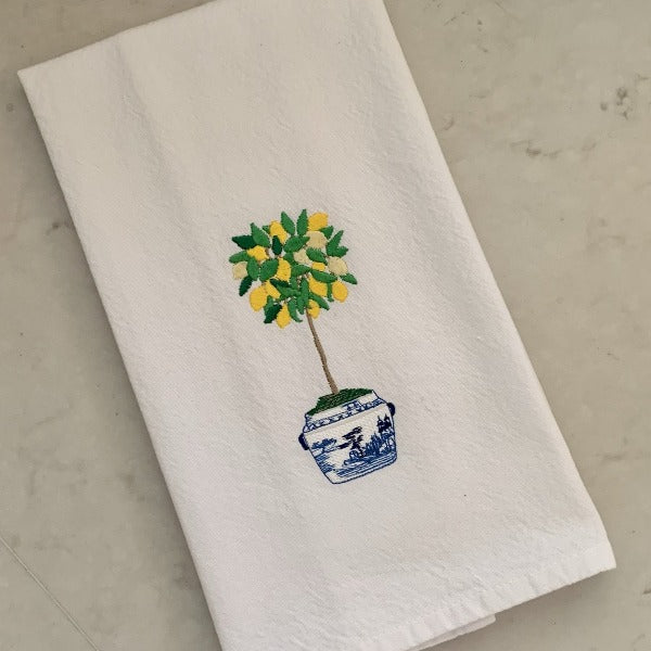Chinoiserie Tree Cotton Kitchen Towel