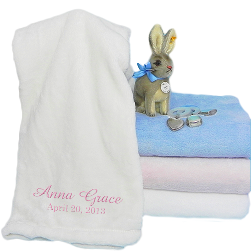 Personalised fleece baby discount blanket