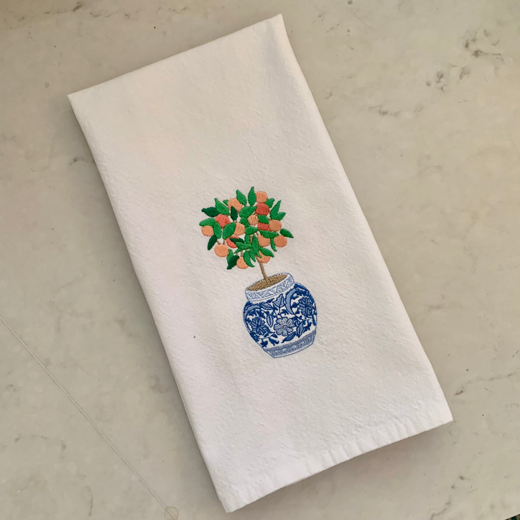Citrus Tree Cotton Kitchen Towel